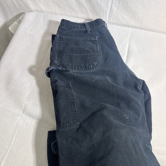 Carhartt Duck Canvas Pants Men's 38X32 Dungaree Fit B11 BLK Black - Picture 16 of 16